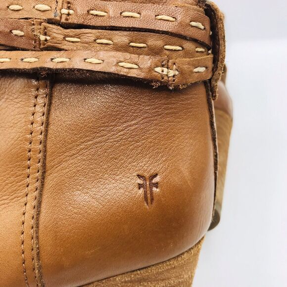 Frye Women’s Ankle Boot Tan Leather Slip On Classic Date Night Size 9.5 B - Picture 8 of 13